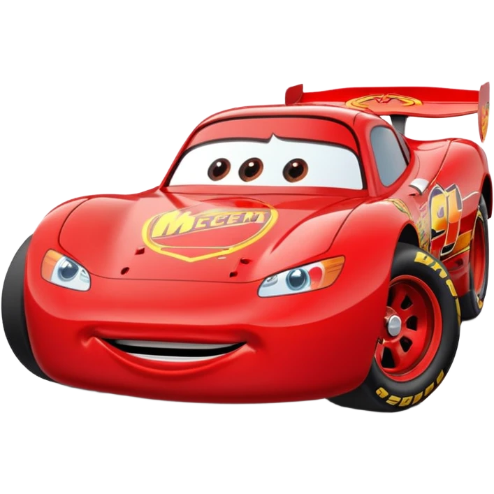 Lightning McQueen with arms and legs emoji