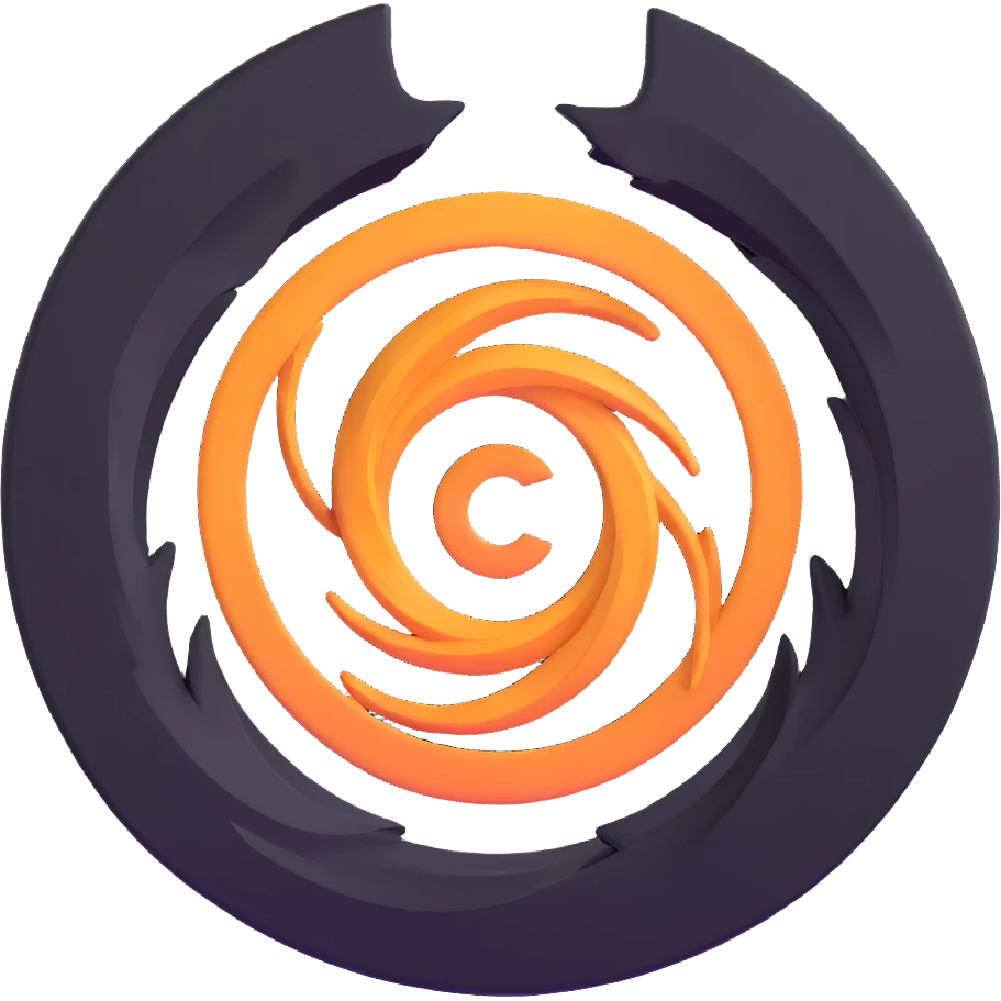 $PORTAL coin with a swirling portal effect in the center, vibrant colors emoji