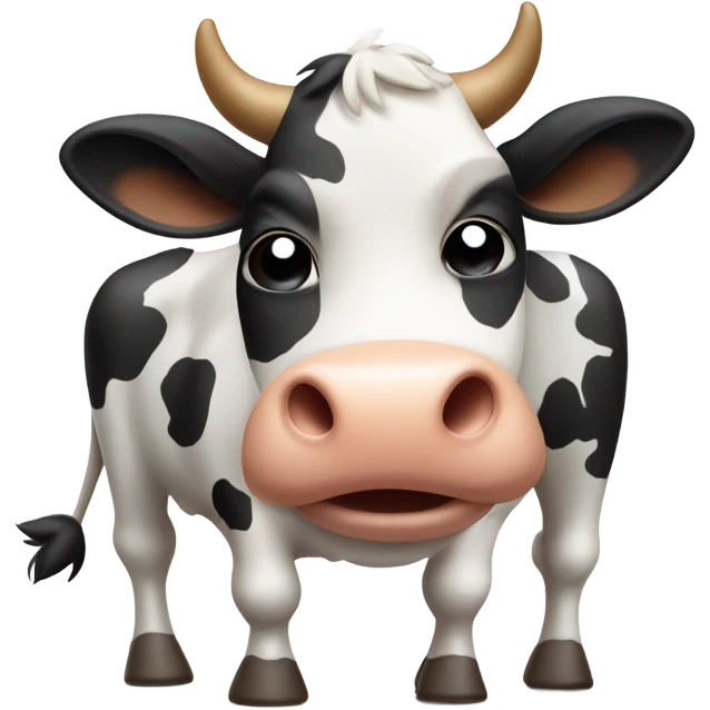 cow sticking up middle finger emoji