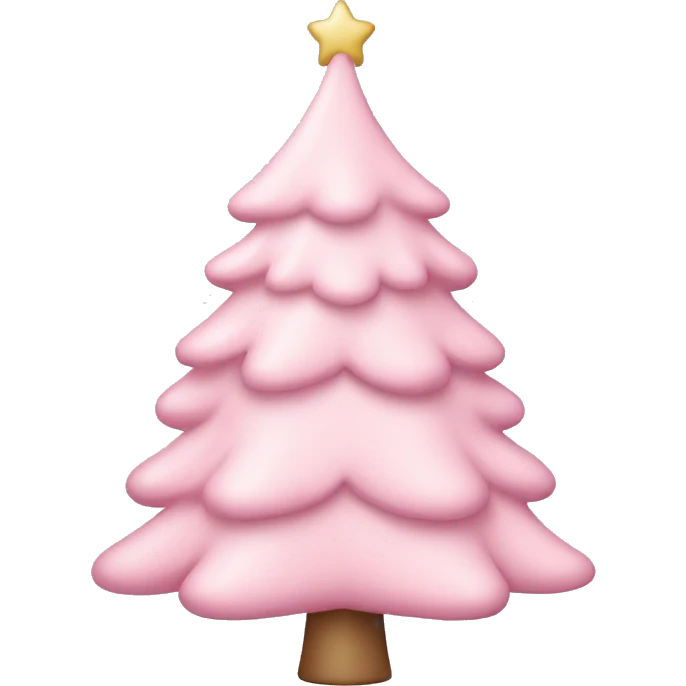 pastel pink christmas tree emoji