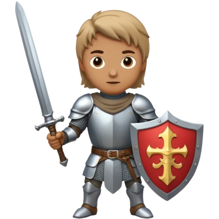 knight stinting with sword in his front   emoji