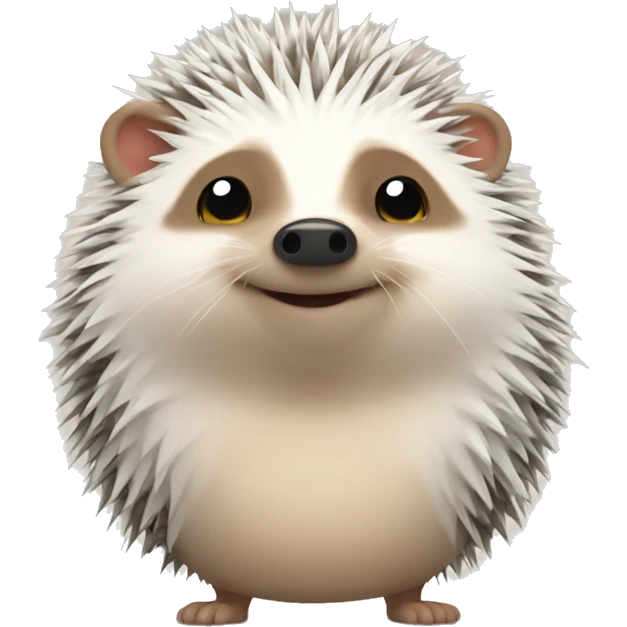 Hedgehog after shower emoji