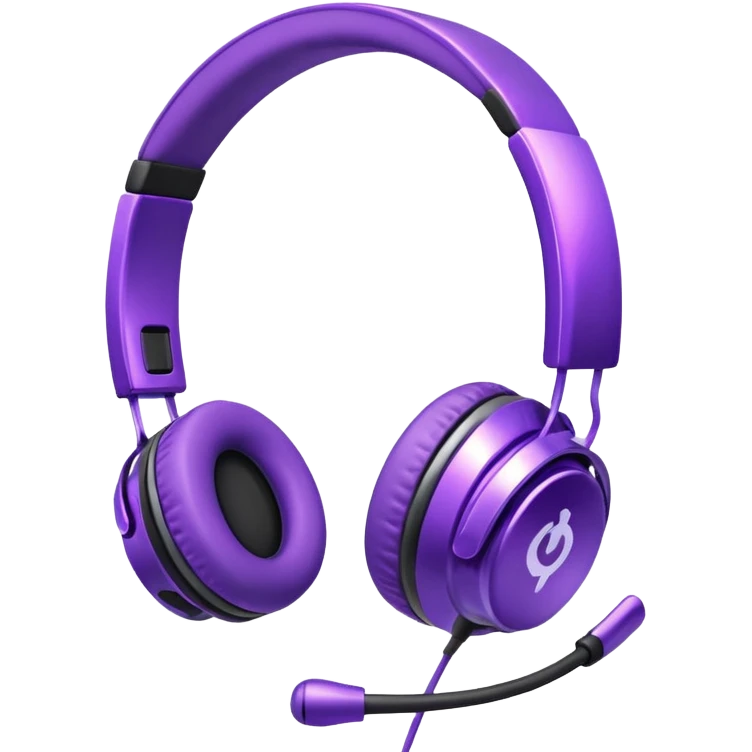 glitter purple headset emoji