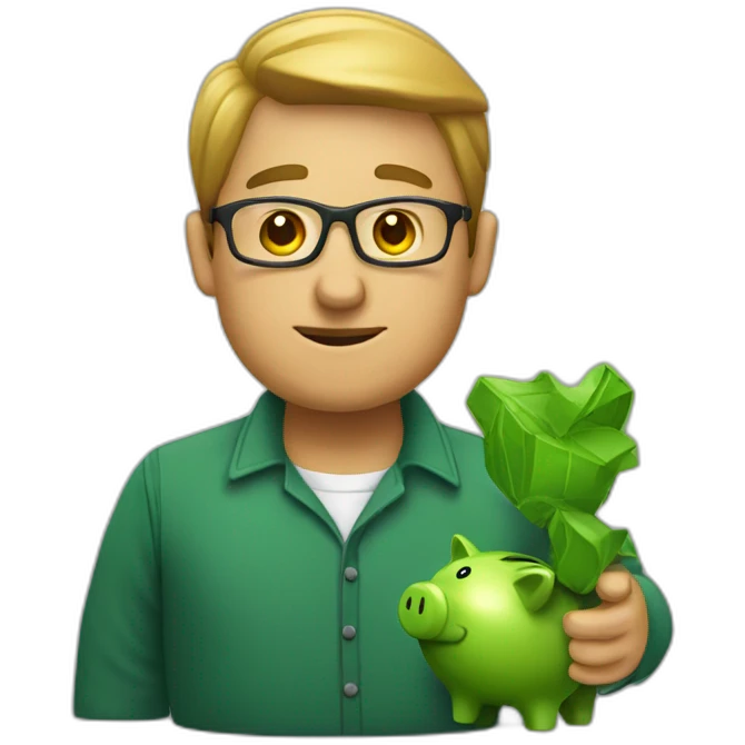 green piggybank trader emoji