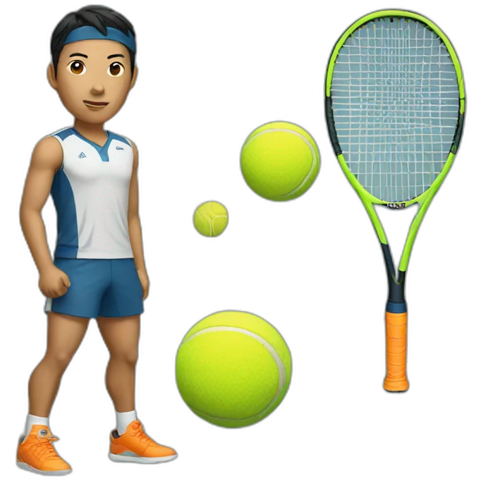 Asian tennis player emoji