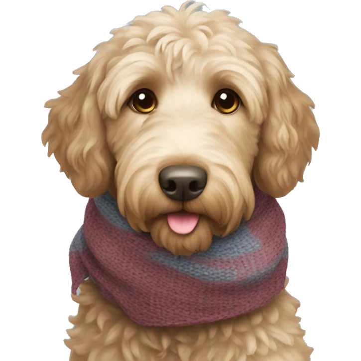 labradoodle-in-the-scarf emoji