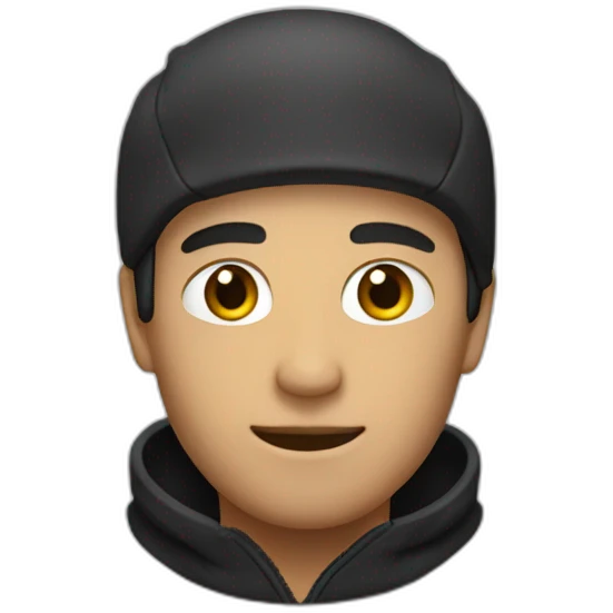Homme noir avec du Cottin emoji