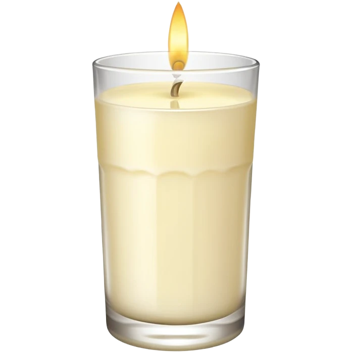 Soft vanilla long glass candle emoji