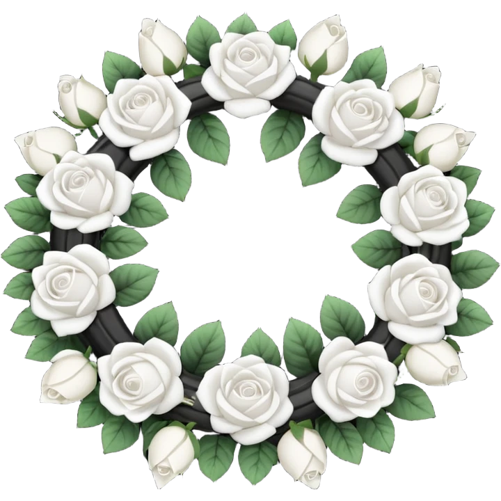 black funeral wreath emoji
