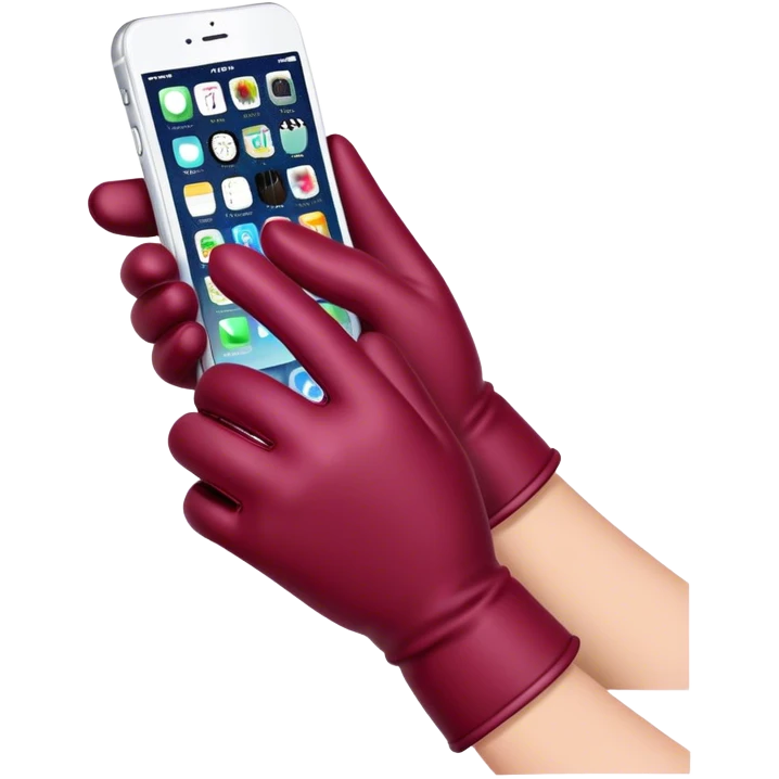 burgundy gloves emoji