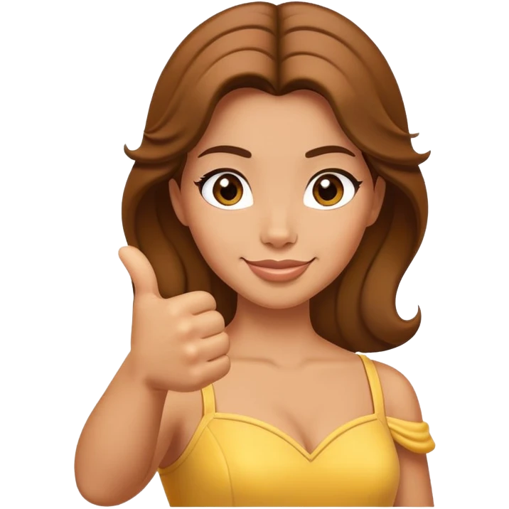 Belle giving the thumbs up emoji