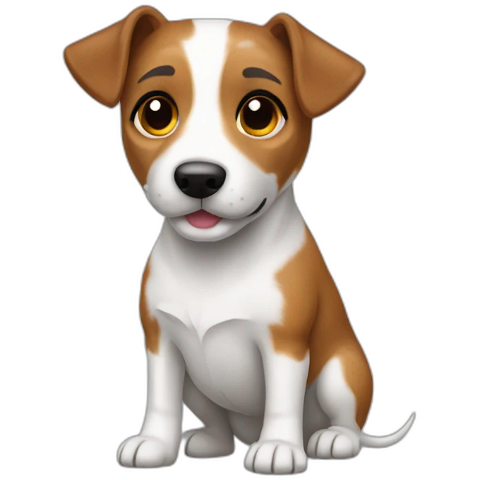 dog Jack Russell Terrier full body emoji
