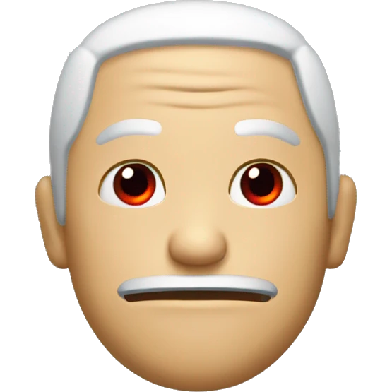 a doomer like emojie with red sleepy eyes emoji