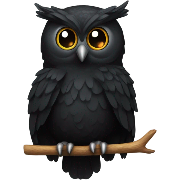 Black owl emoji