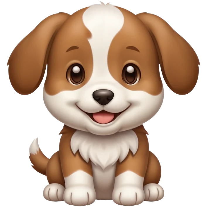 Smiling puppy with floppy ears emoji