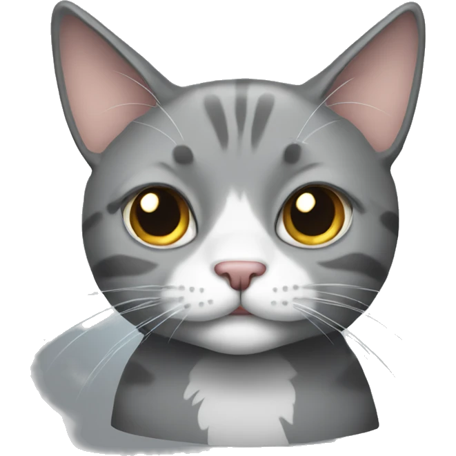 Grey old cat  emoji