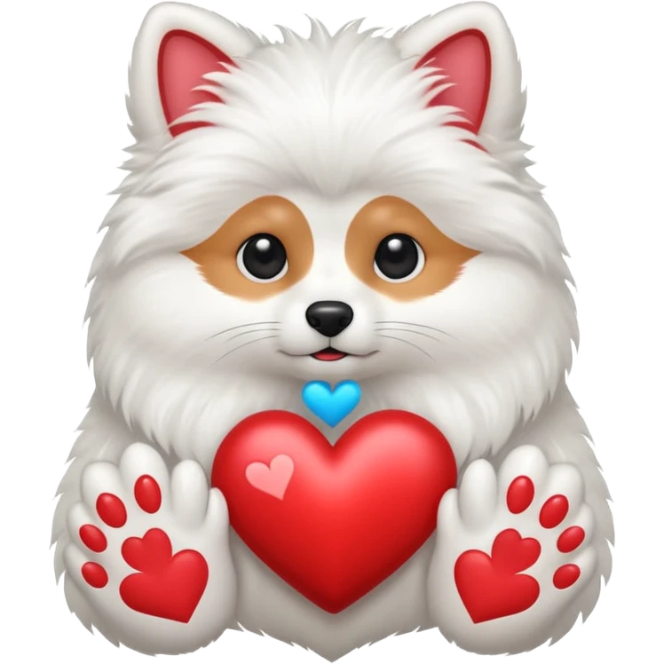 spitz qui fait un cœur  emoji