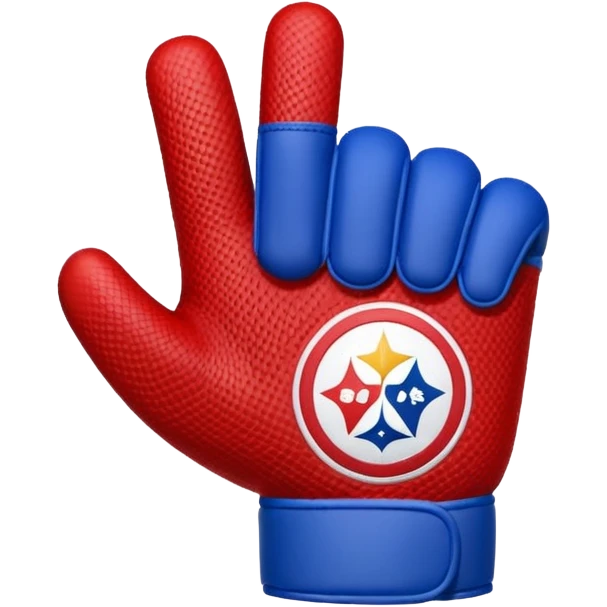  #1 glove nfl thumbs up   in blue (#00A3E0) and red (#F9423A)  emoji