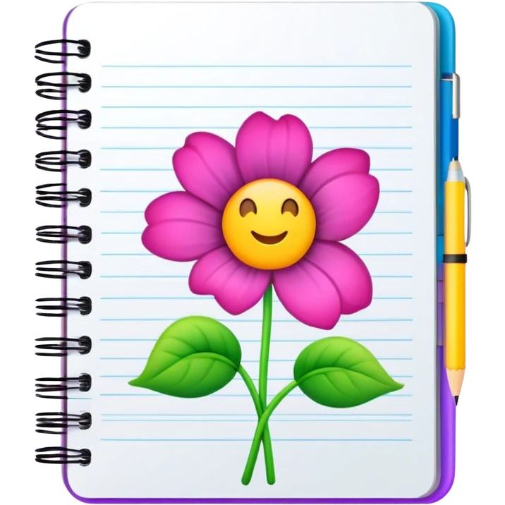 flower notebook emoji