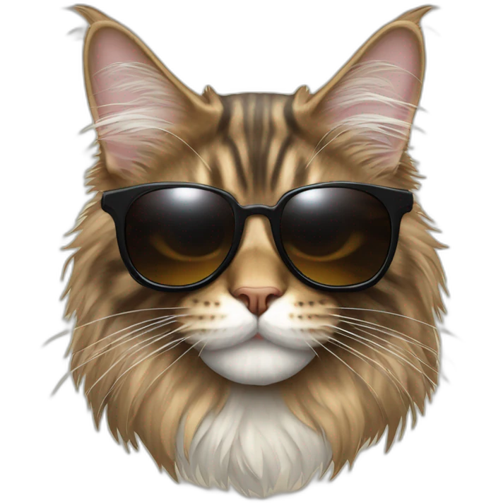 Maine coon with sunglasses  emoji