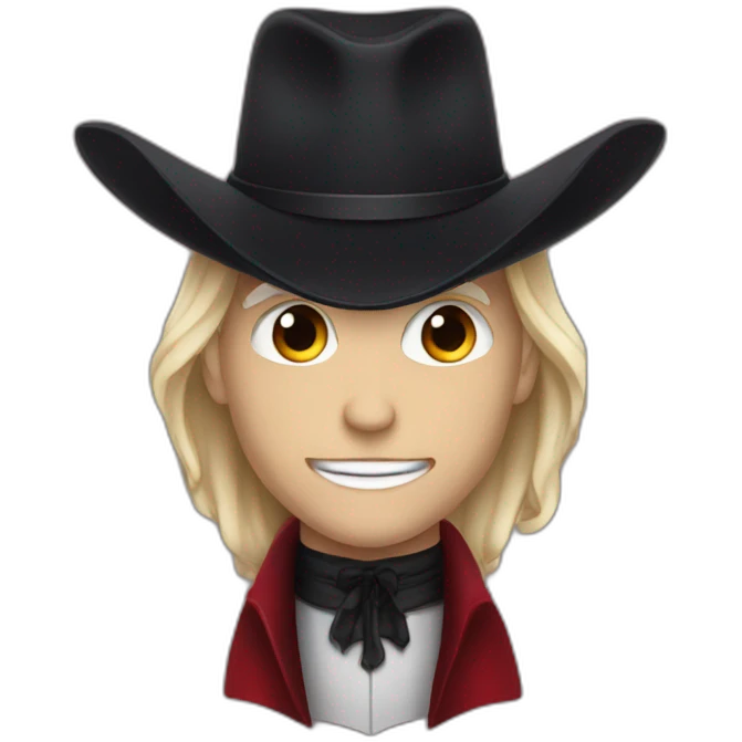 Dracula romantic with cowboy hat emoji