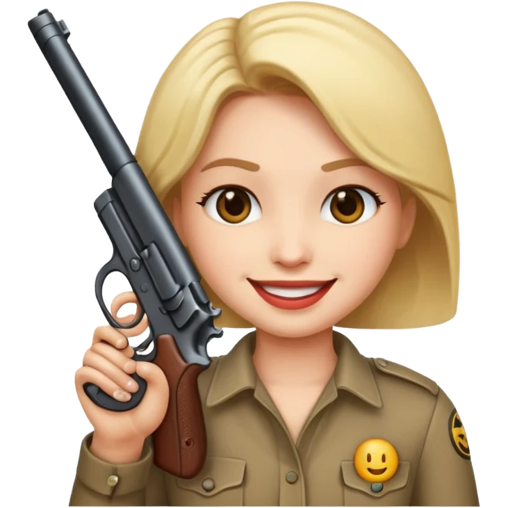 Emojji joining gun at you emoji