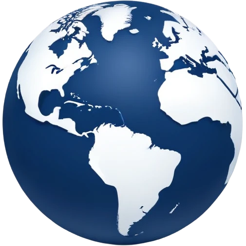 Minimalist Earth globe with continents shaped precisely to form the number 812, clean simple design, iOS style emoji