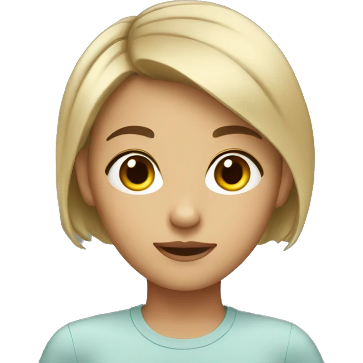 short hair girl emoji