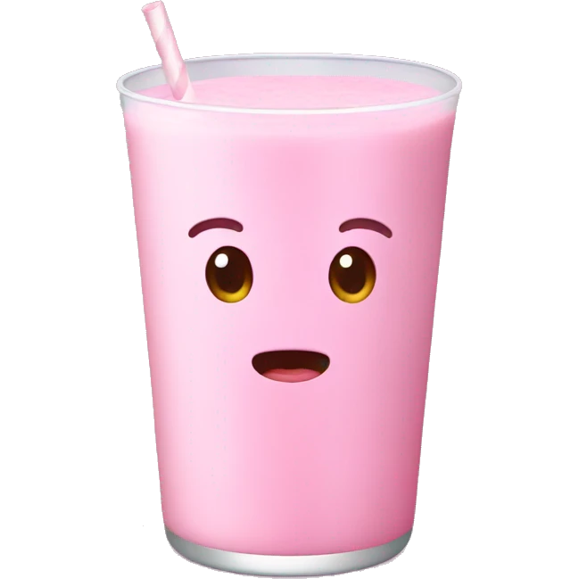 Pink milk drink emoji