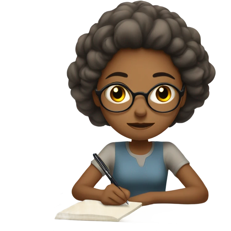 girl studying for finals  emoji