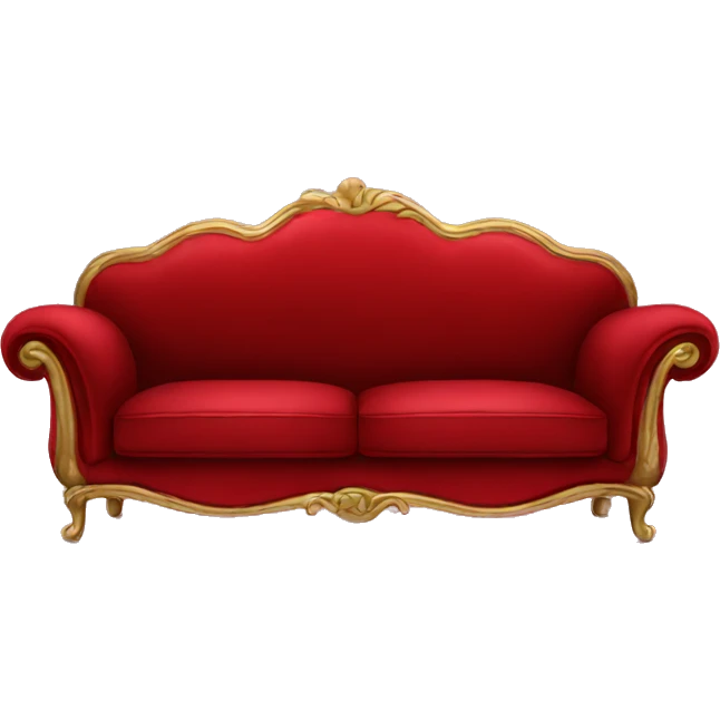 friends red soft velvet sofa emoji