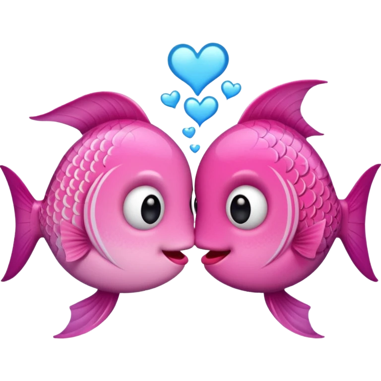 Create an emoji of two cute fish (Pisces symbol) making love. emoji