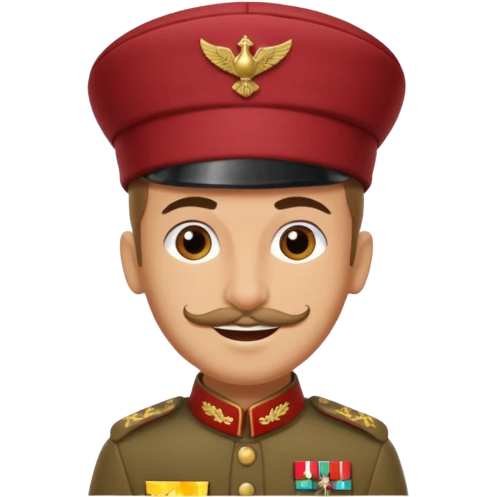 Ottoman WW1 soldier, wearing fez, cheerful expression emoji