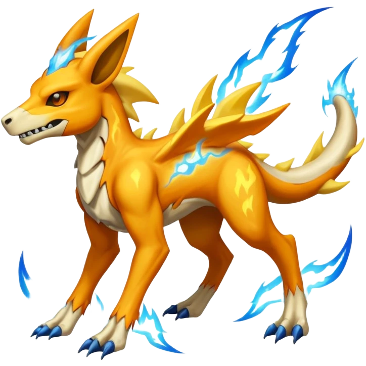 Manectric-Lucio-Cubone-Draco-Fakémon-hybrid-creature (full body), 4 legs emoji