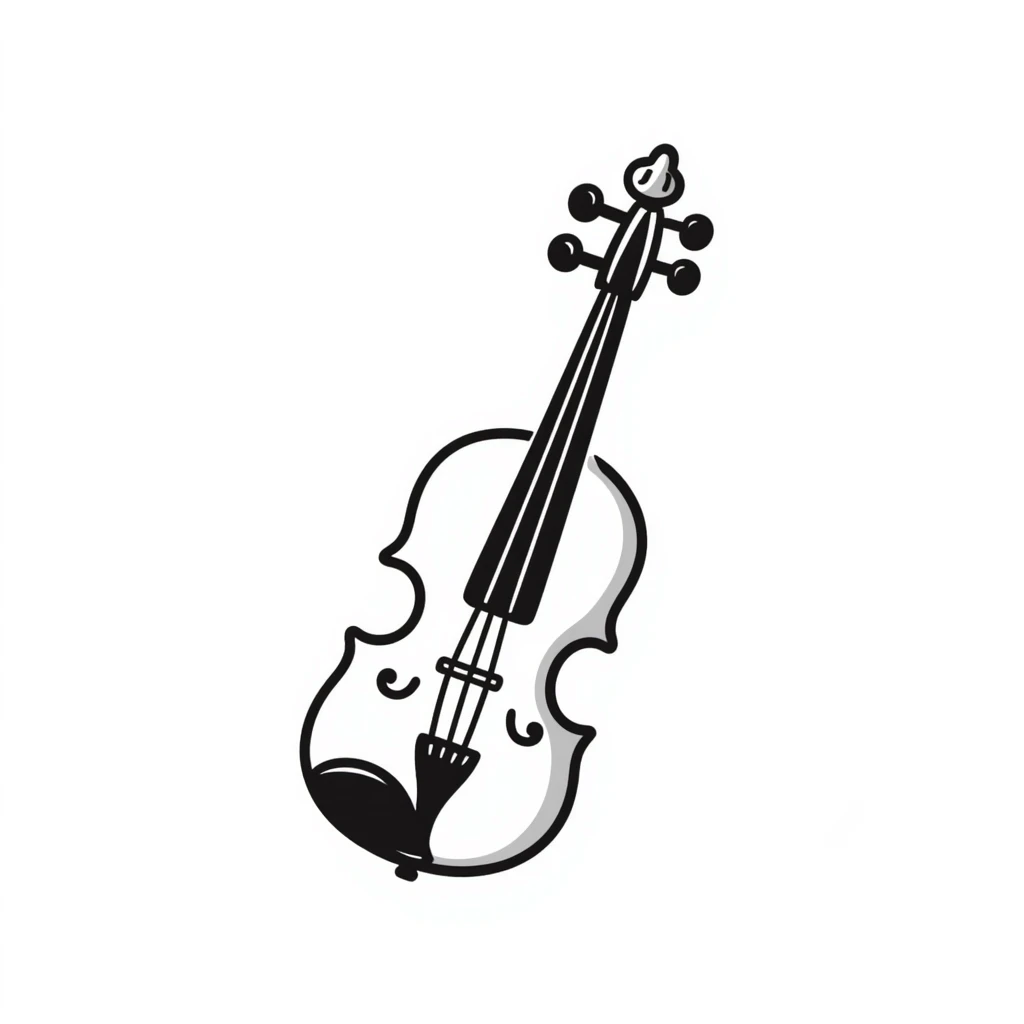 hand drawn violin emoji