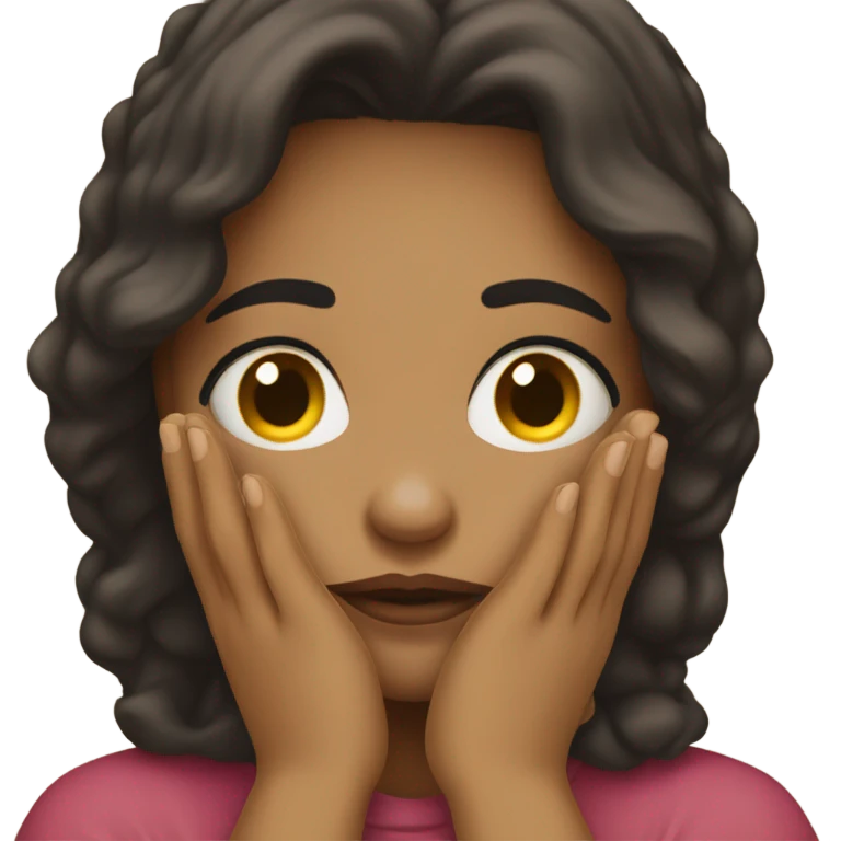  girl ashamed of themself of hiding face in hands emoji