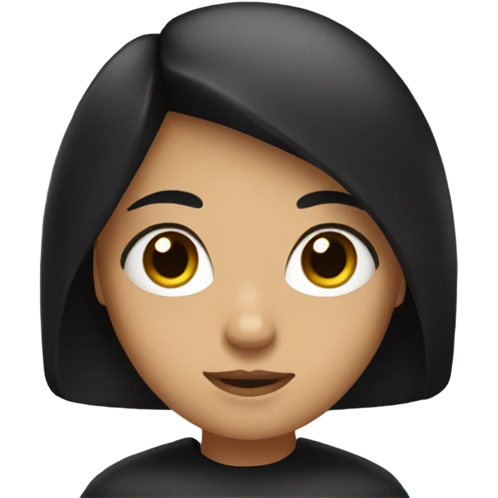black hair girl emoji