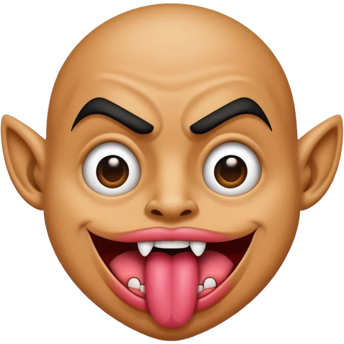 Freaky Unk sticking tongue out emoji