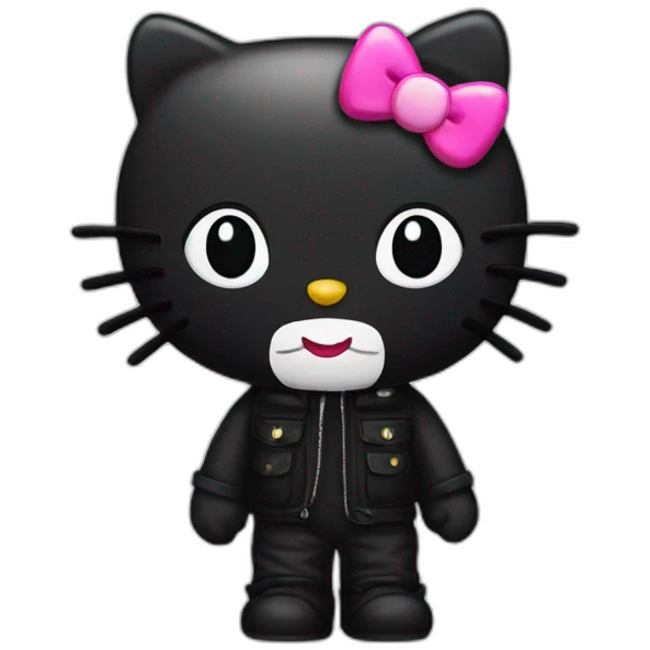 dark Hello kitty emoji