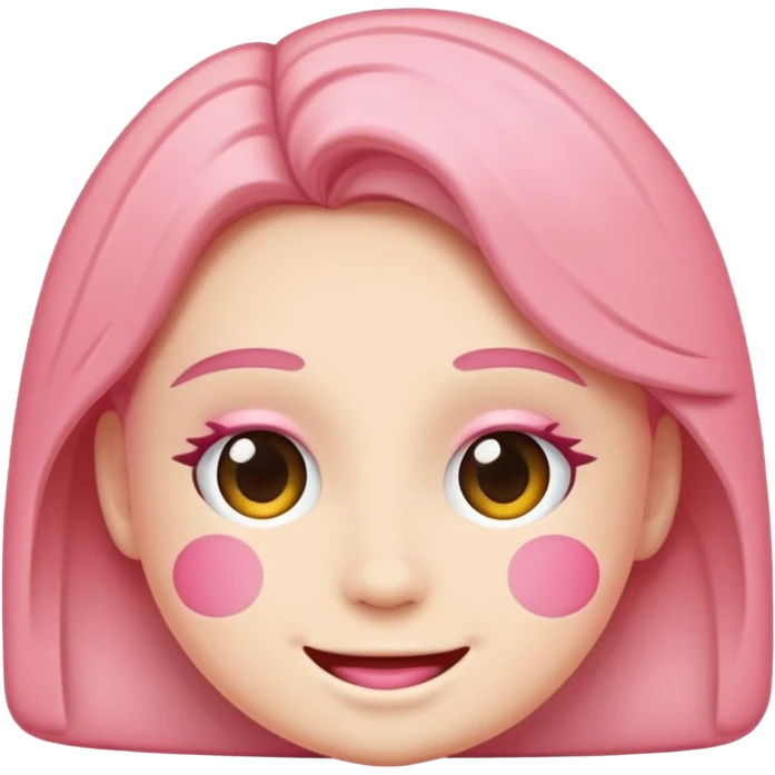 Smiling pink blush emoji
