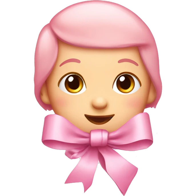 Baby pink ribbons emoji