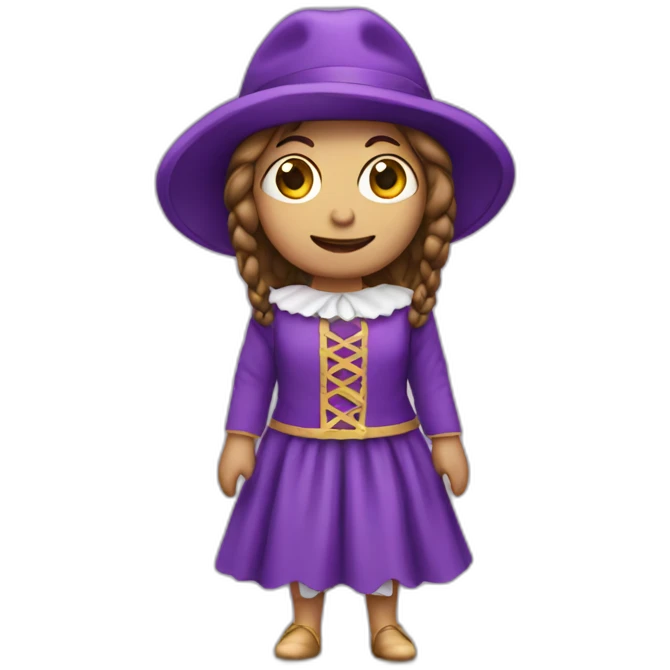 Italien avec un costume violet emoji