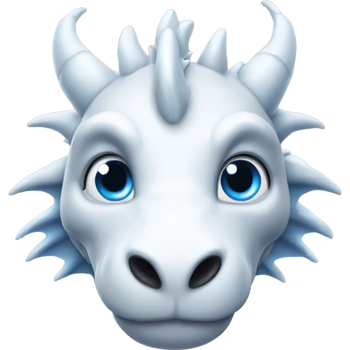 White Dragon with a Blue eyes emoji