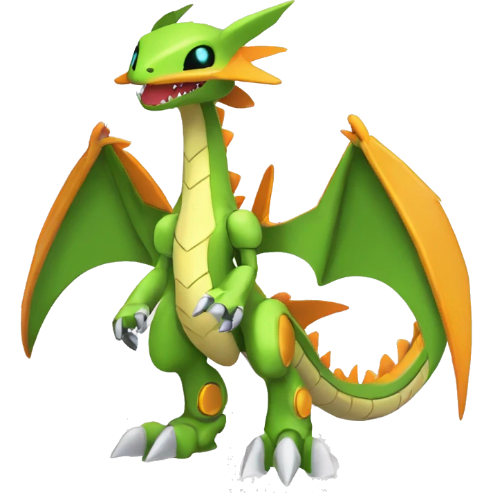 Mechanical Flygon-dragon-Charizard-raptor-Medabot-Mecha full body emoji