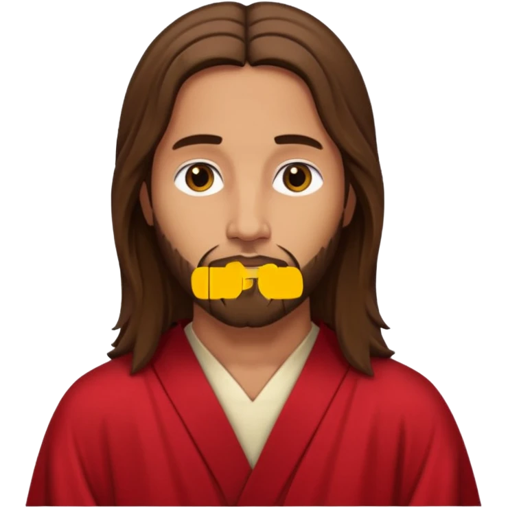 Jesus like the red robe Jesus painting emoji