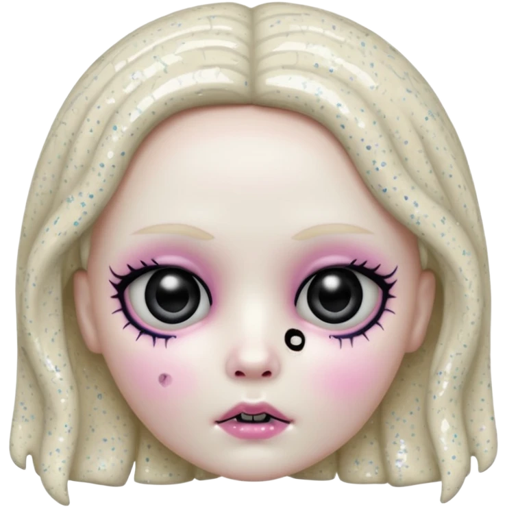 Glitter sweet horror doll emoji