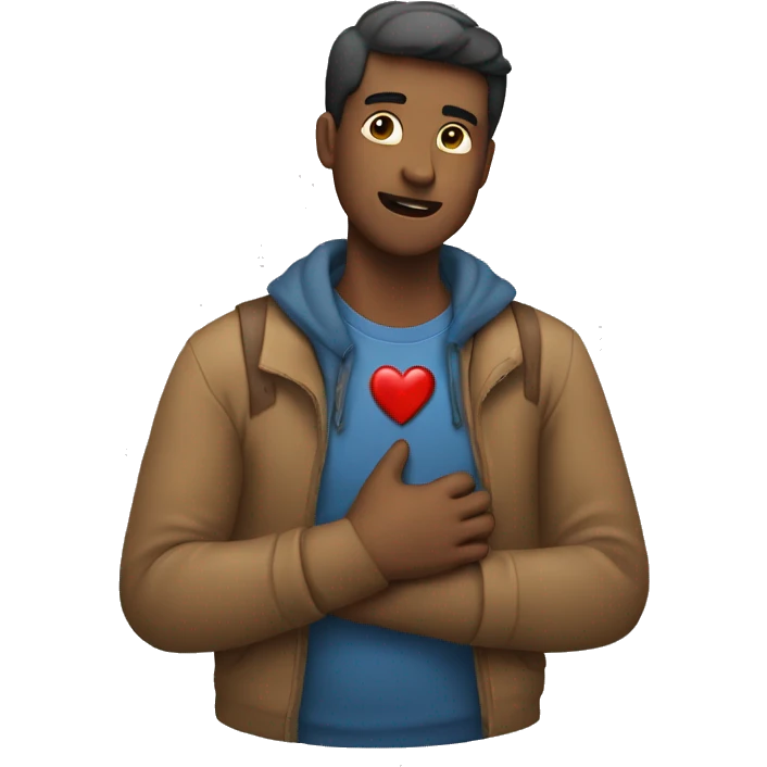 a man clutching his chest,of having a heart attack emoji