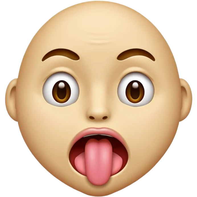 Face with tounge flicked up covering mouth  emoji