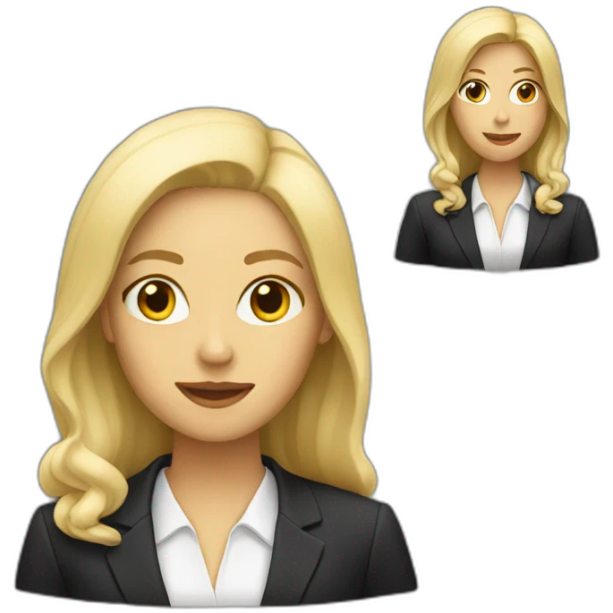 blond woman in a suit emoji