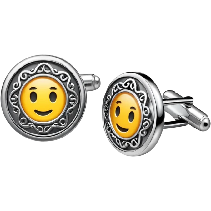 cufflink with no smiley emoji